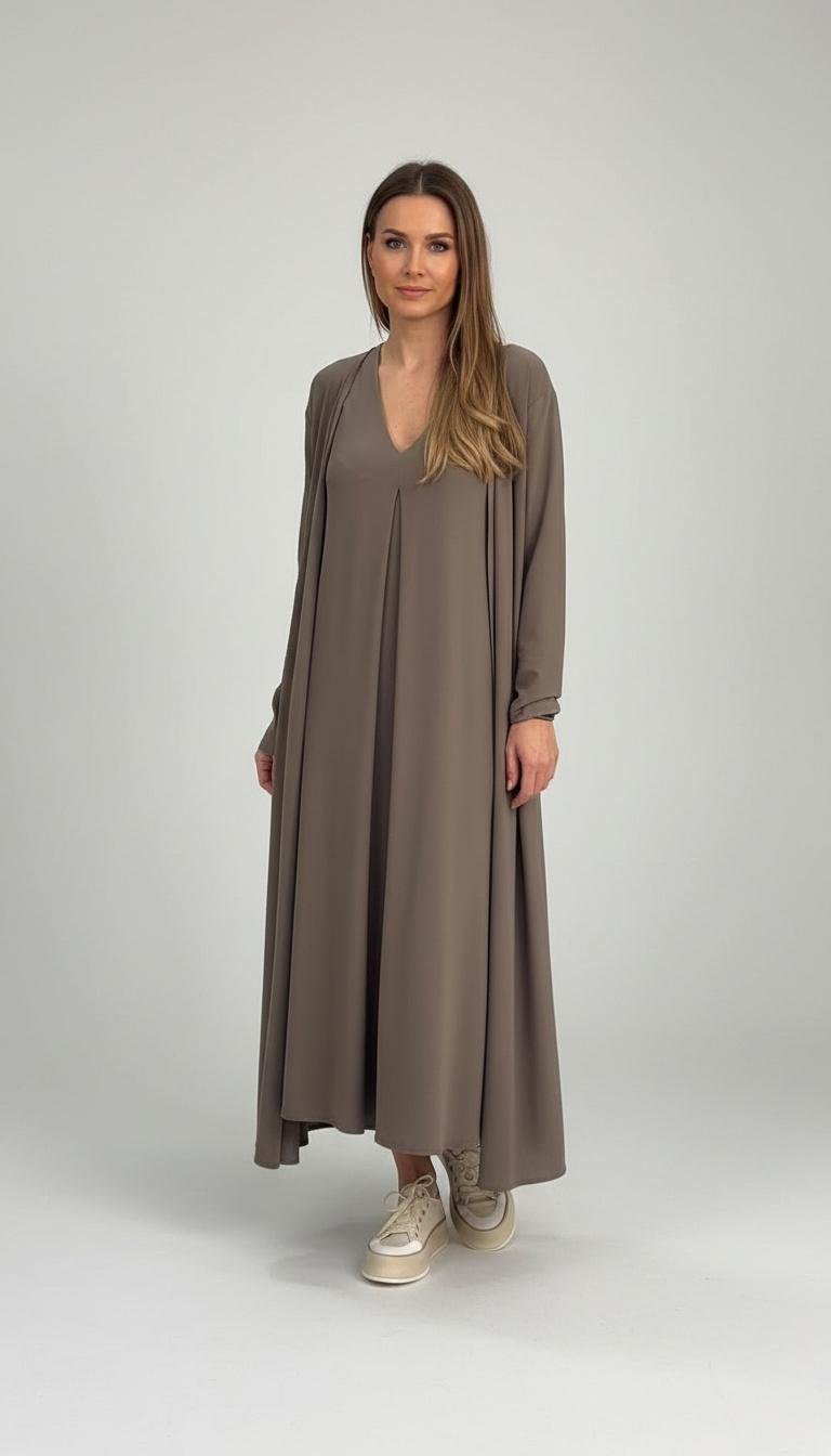 Komplekts (kleita, kardigans)